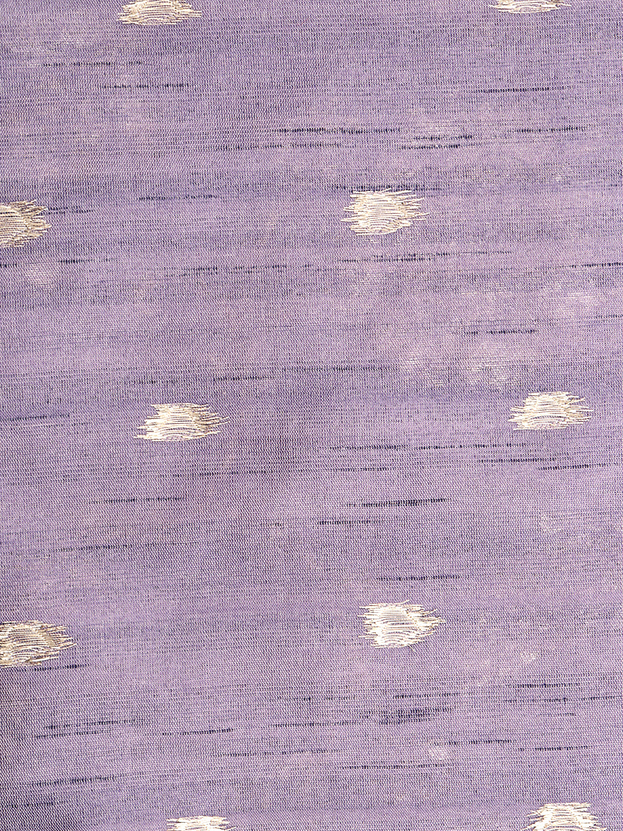 Women Stylish Flower Design Semi Silk Lavender Saree with Jari Border SS74-Zoom view