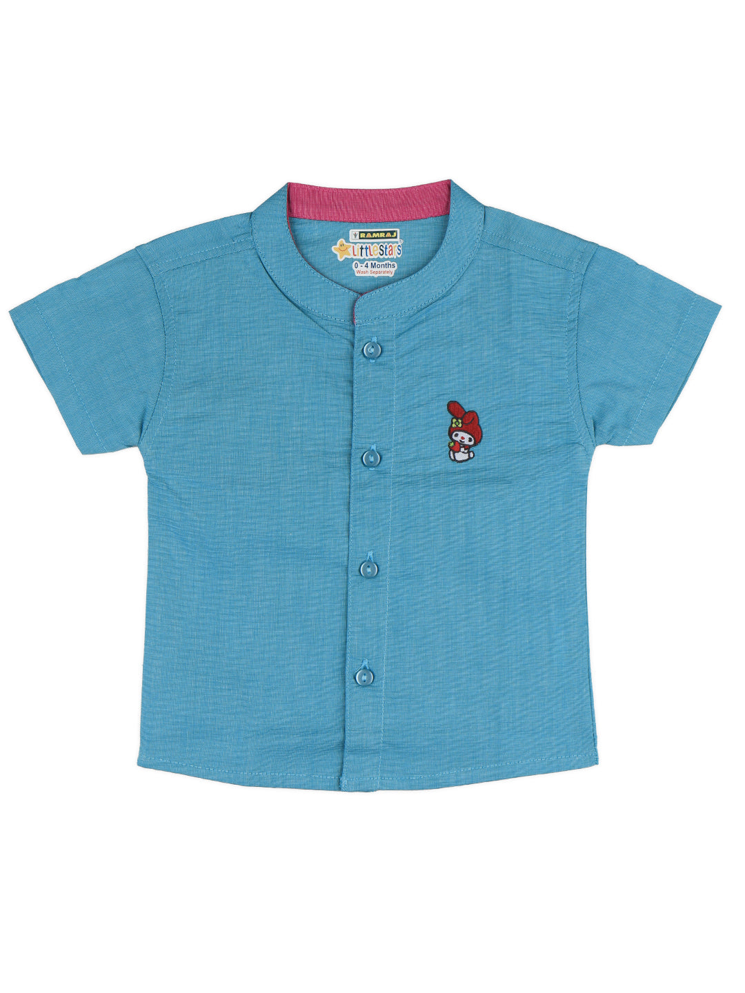 Newborn Baby Blue Shirt with Pant and Panchakacham Set G24