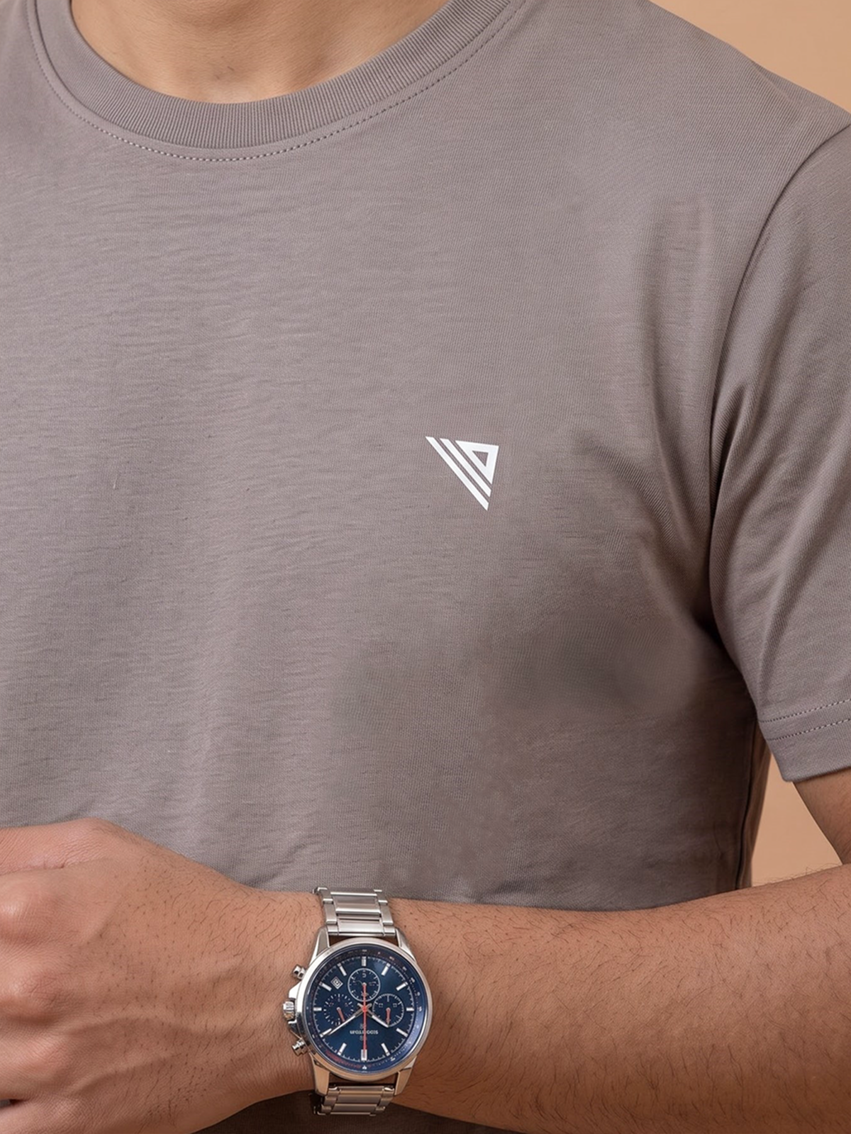 100% Cotton Crew Neck Tee Cement
