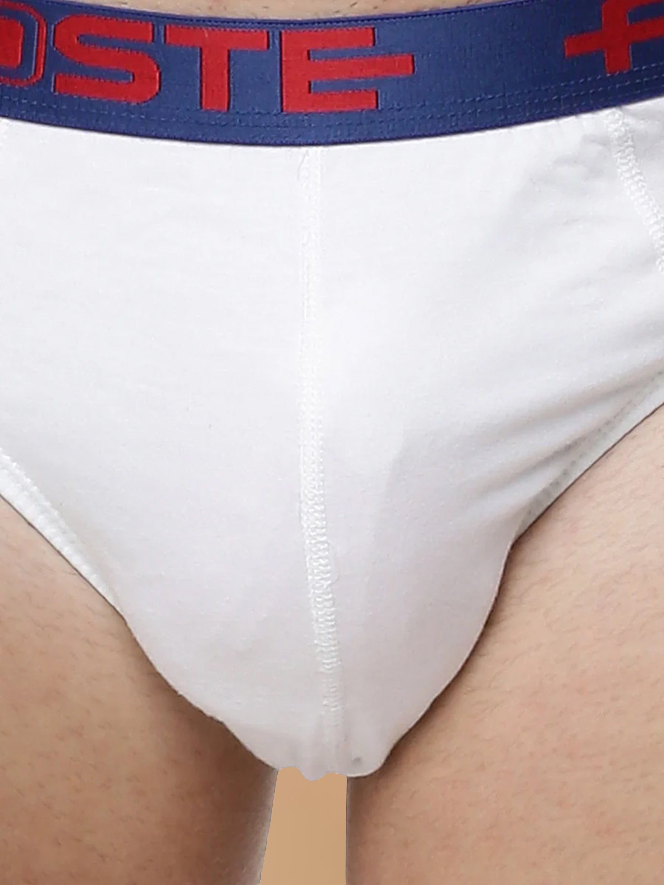 100% Cotton White Outer Elastic Brief Acoste 1015 (Pack of 2)