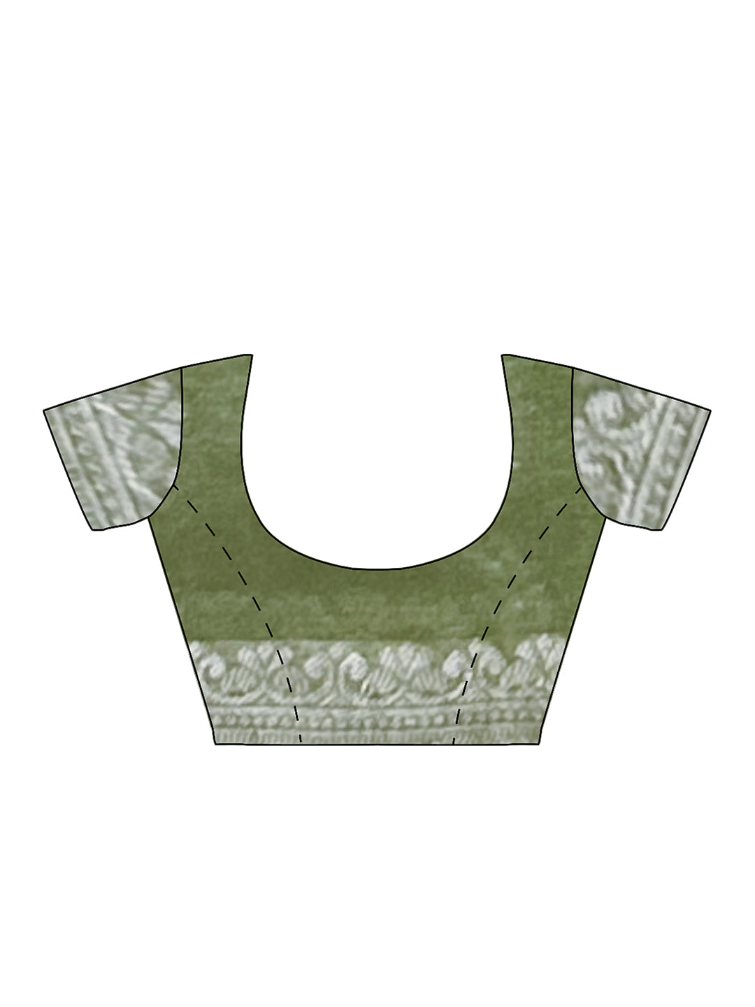 Couple Combo Shirt & Dhoti Set with Saree Moss Green MGD12