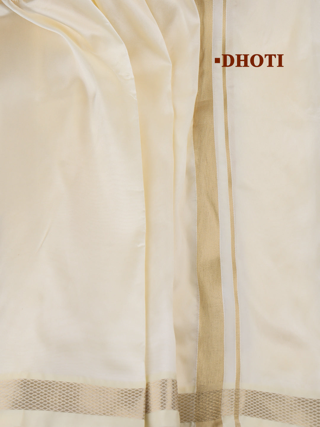 Men Art Silk Jari Dhoti & Shirting Set Gold Shubha Hora (3*1)