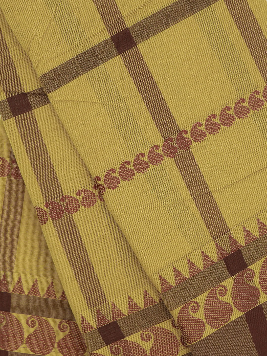 Women Yellow Pure Chettinad Cotton Saree PCS205