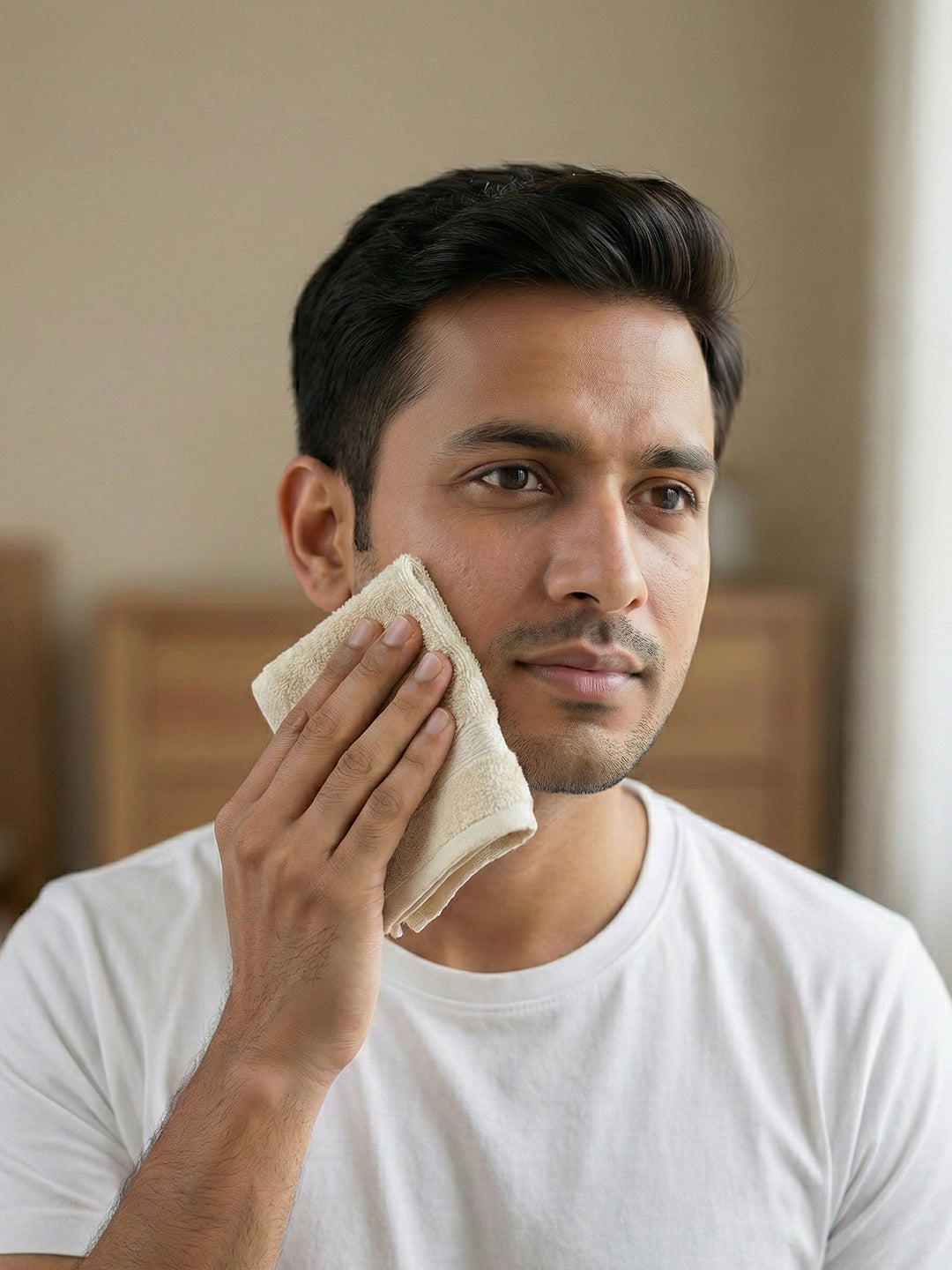 You & Me Premium Soft Terry Cotton Couple Bath, Face & Hand Towels Pearled Ivory (Pack Of 6)