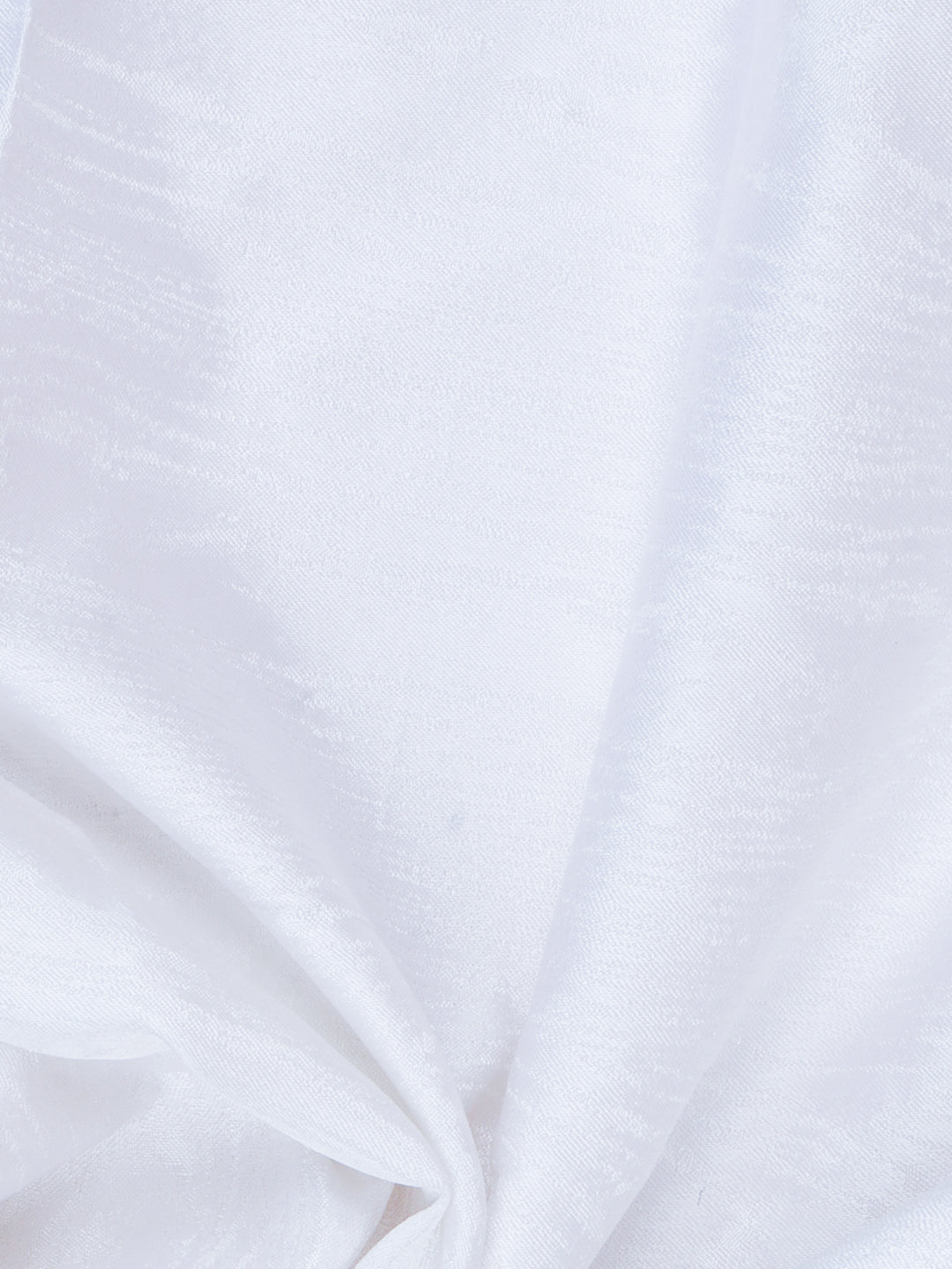 100% Pure Silk Wood Design Kurta Fabric White