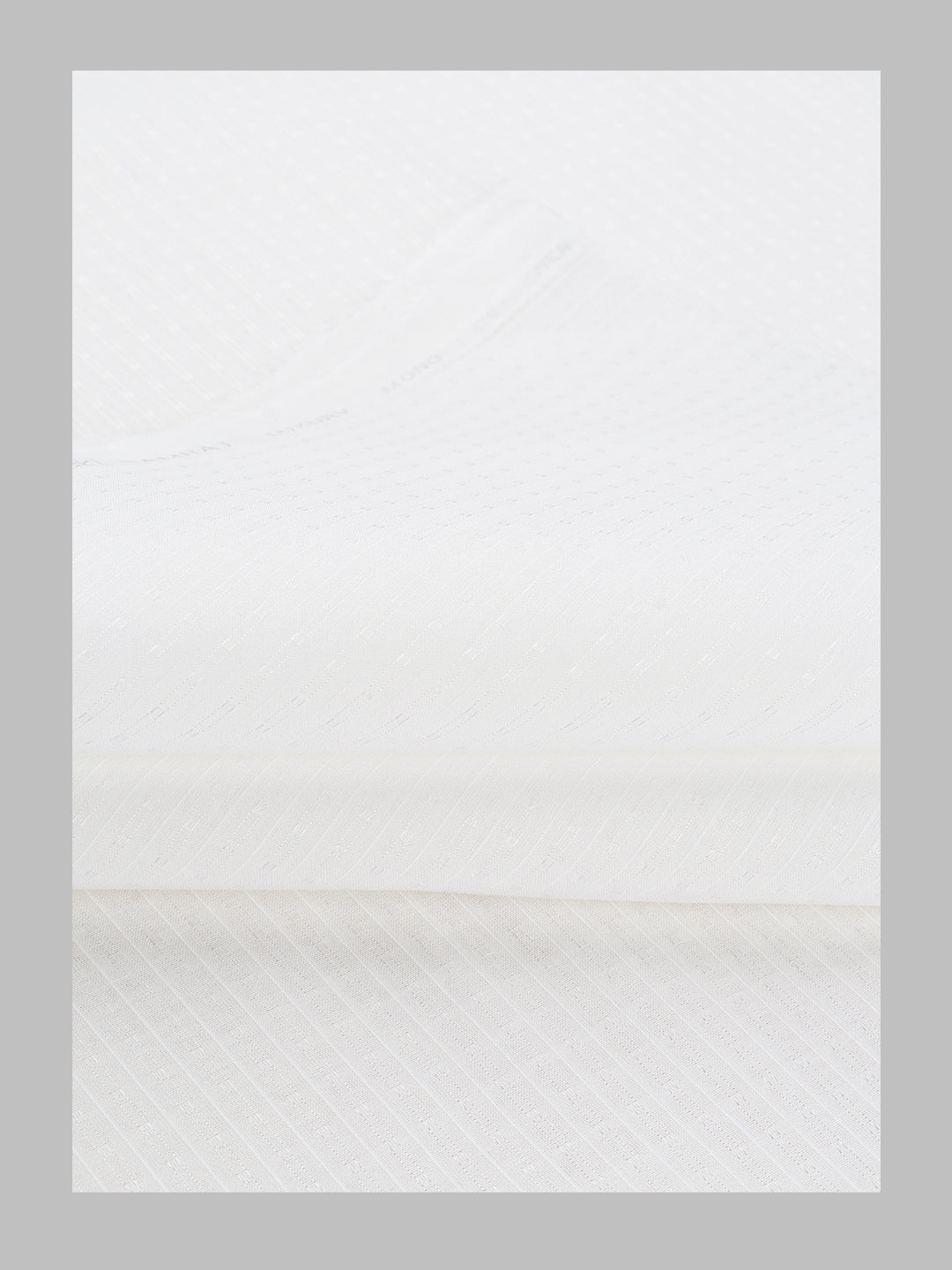 Men Mono Cotton Self Design Shirting White Ideal Dobby 02