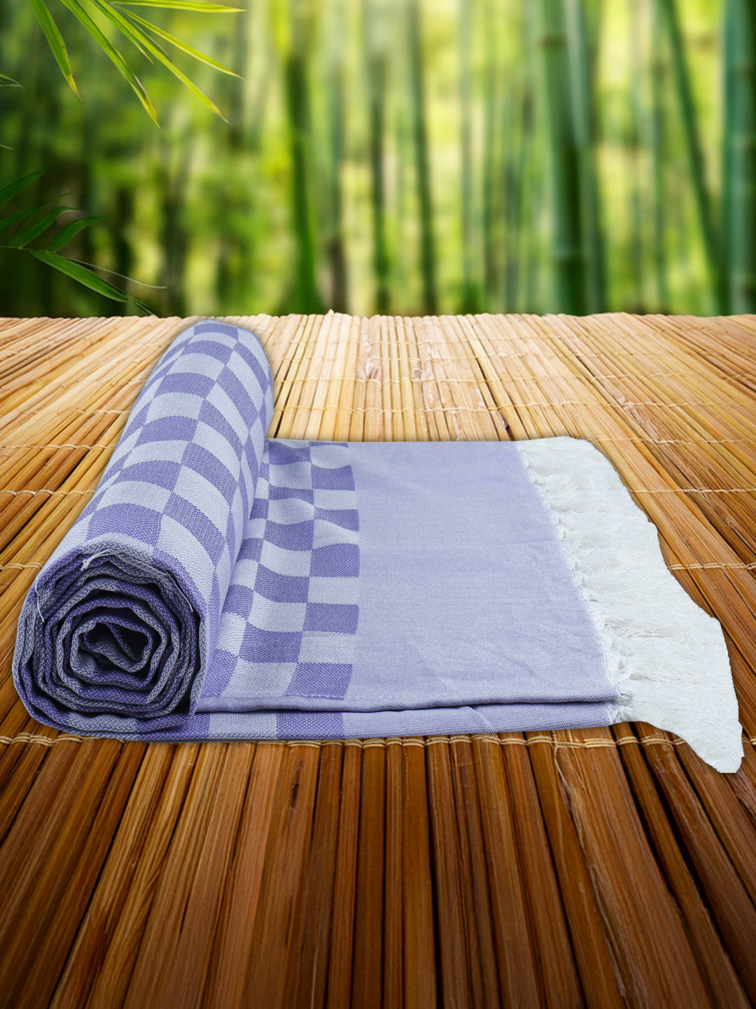 Ultra Soft Absorbent Bamboo Cotton Purple Bath Towel MC02