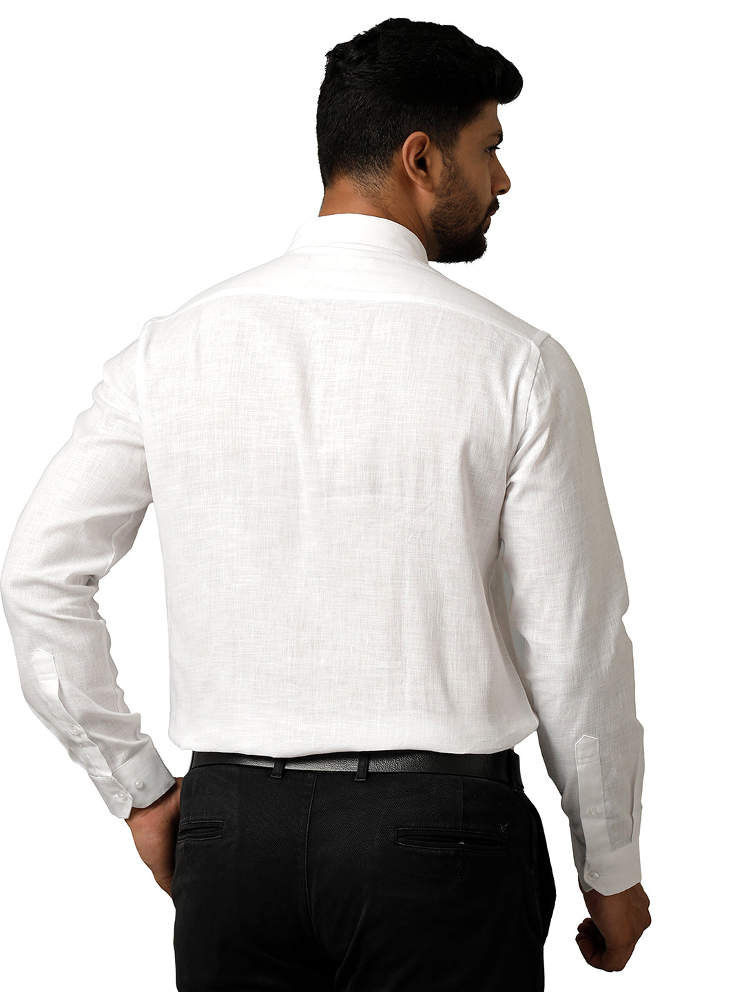 Mens 100% Pure Linen White Shirt Full Sleeves Irish