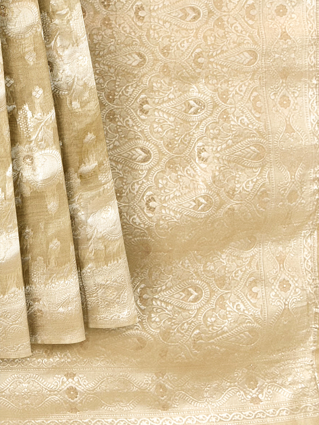Couple Combo Shirt & Dhoti Set with Saree Gold GD13