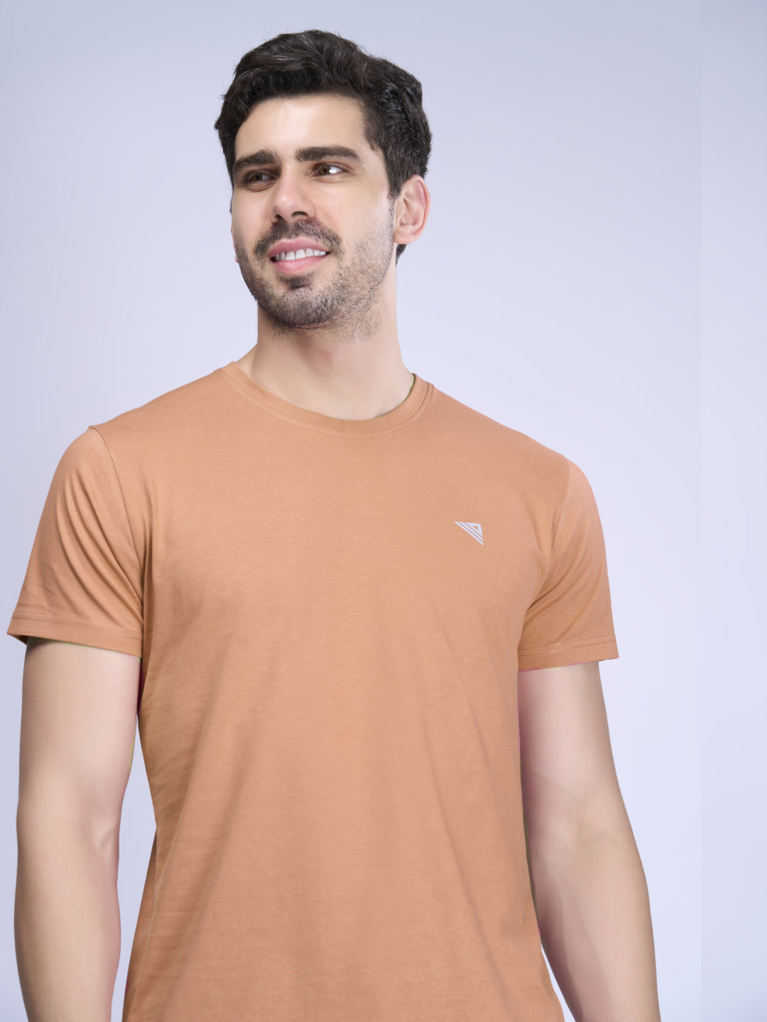 Mens 100% Cotton Orange Half Sleeves Expert Tee - ET4