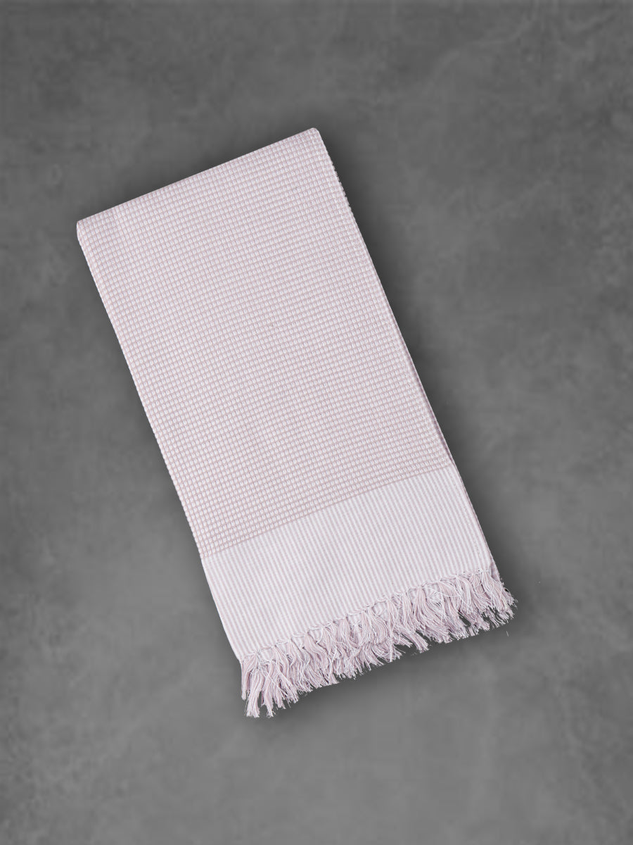 Premium Cotton Soft Feel Checked Colour Bath Towel 1054-View three