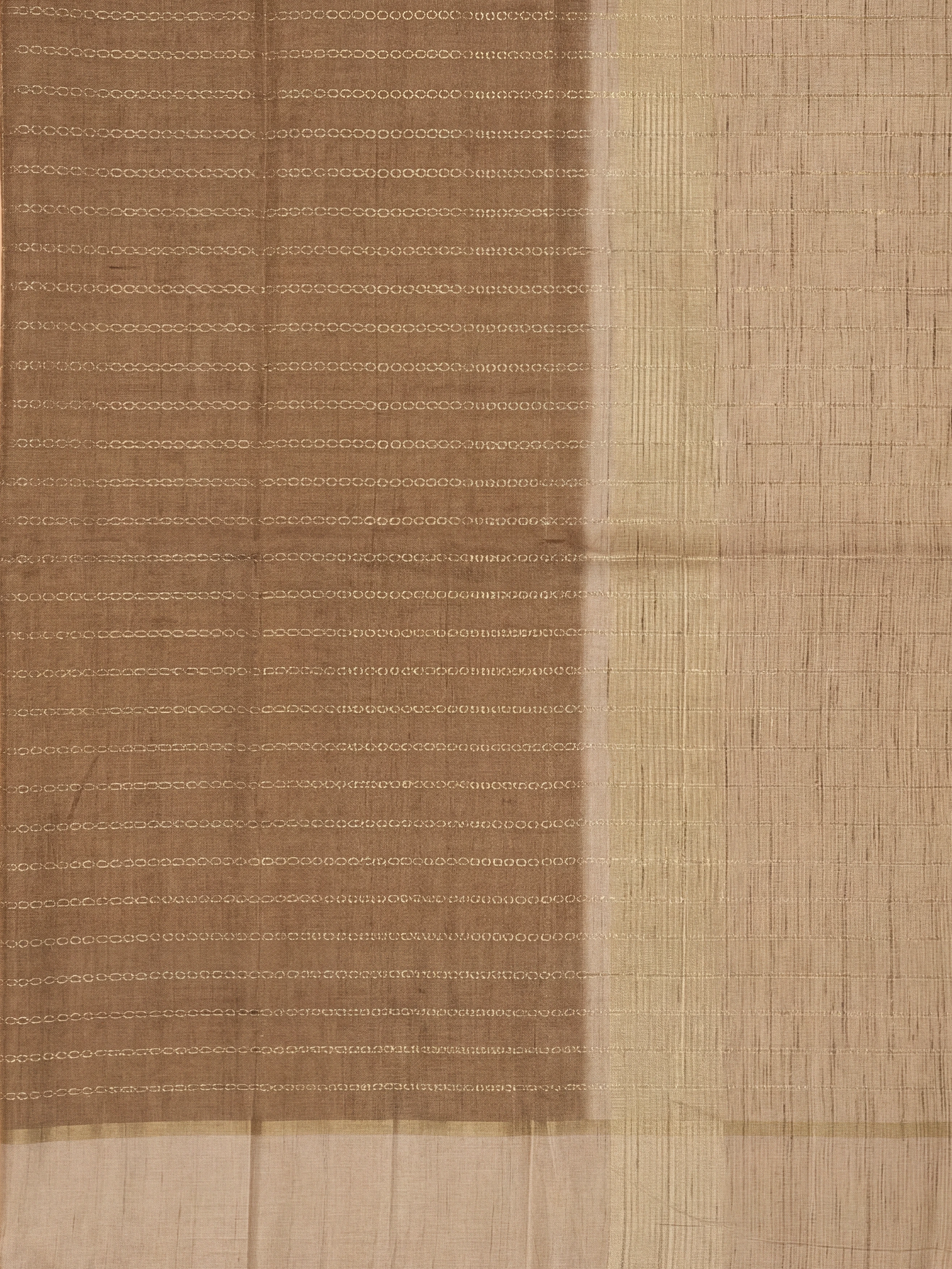 Women Semi Tussar Brown Saree ST329