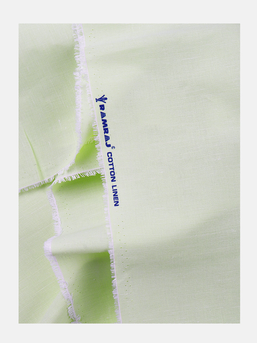 Linen Cotton Plain Colour Shirt Fabric Pista Green Unic Fashion-Advert