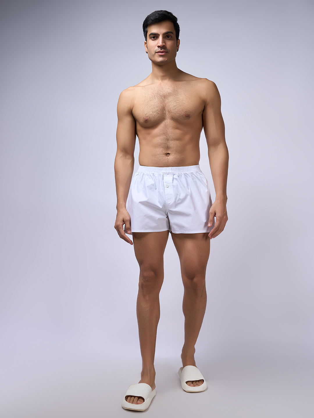 Mens Woven White Boxers Ever Free ( Pack of 2)