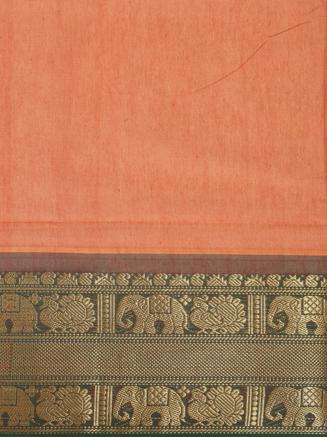 Women Chettinad Cotton Orange Saree CCS12