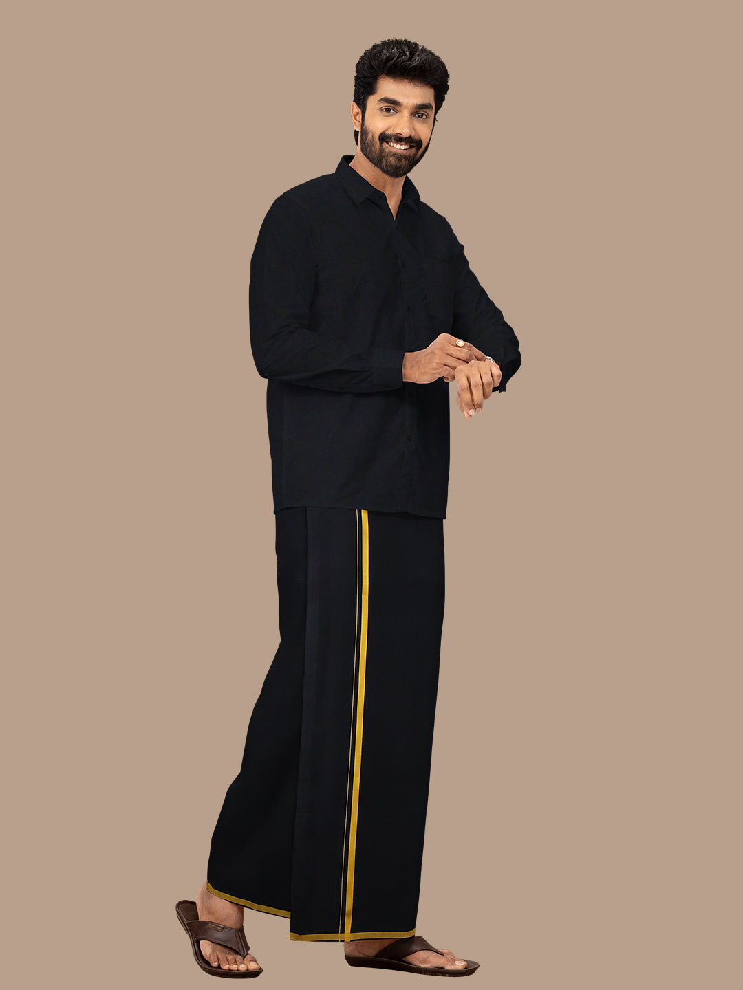 Mens Devotional Black Dhoti Rishi BB