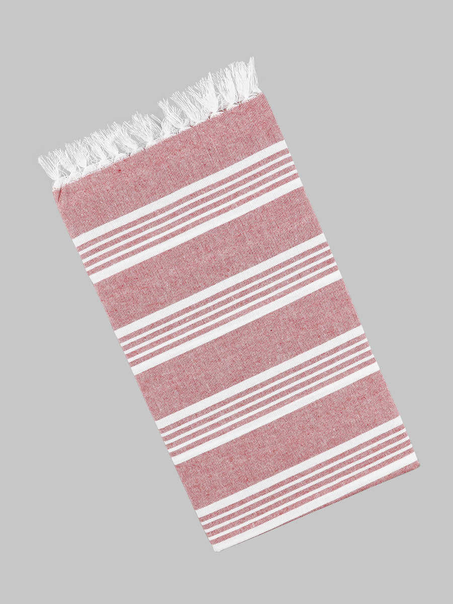 Saaral Cotton Colour Bath Towel (Pack of 2)-Brown