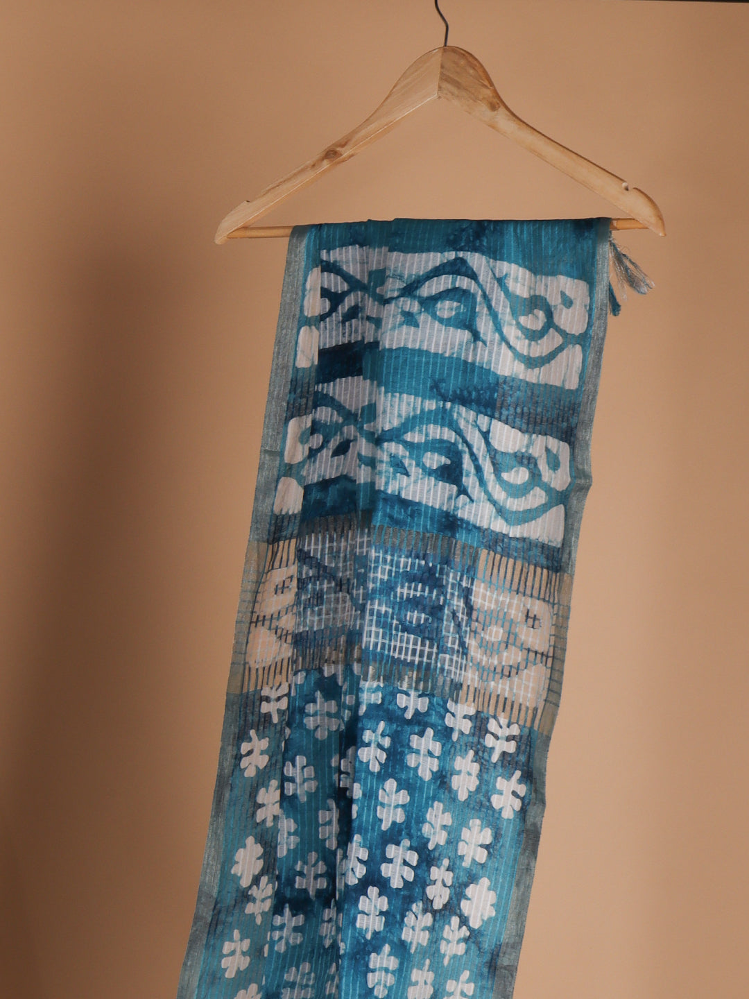 Women Blue Fancy Cotton Saree SS362