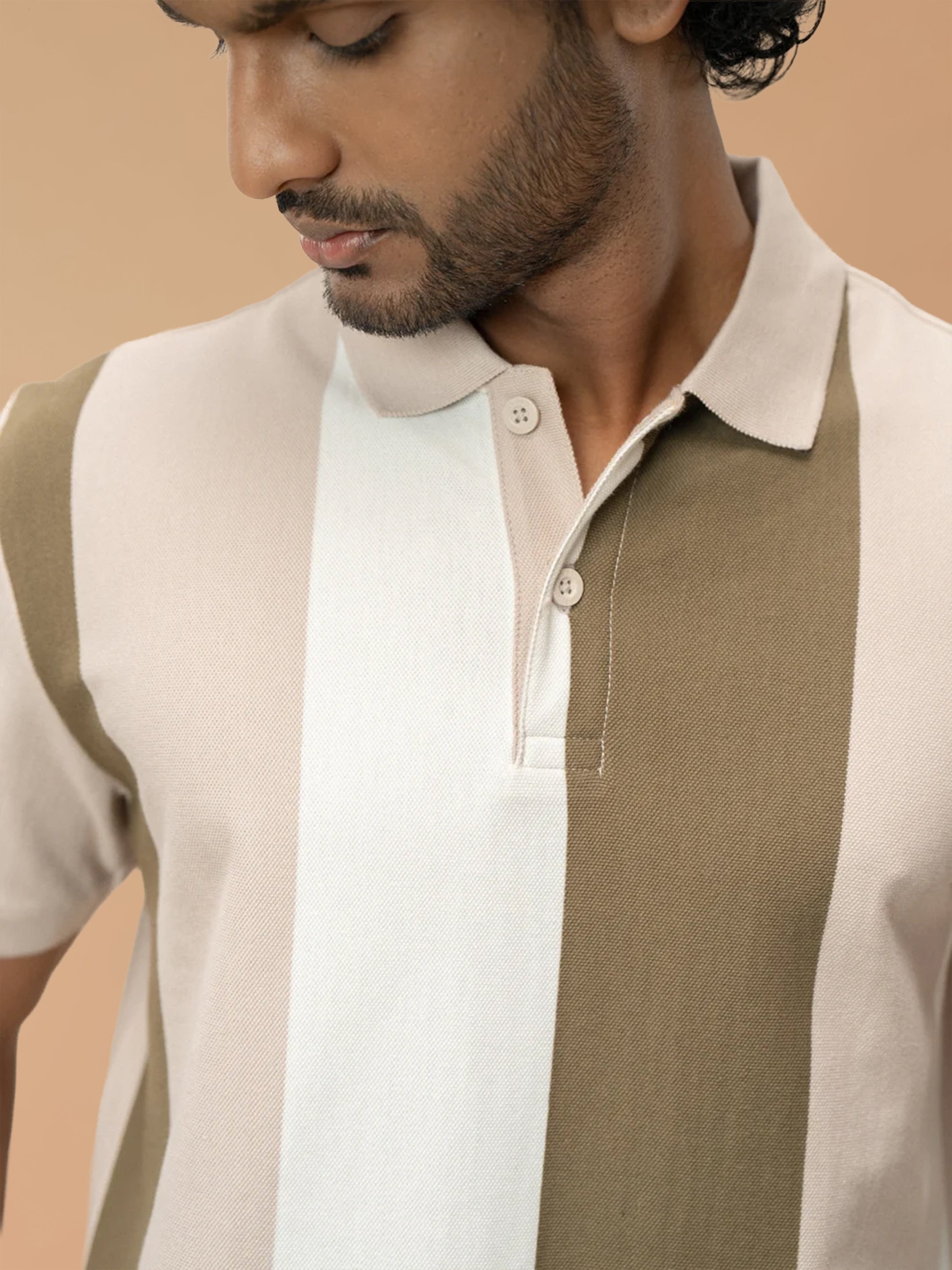 Stripper Cotton Rich Polo Stone Gray