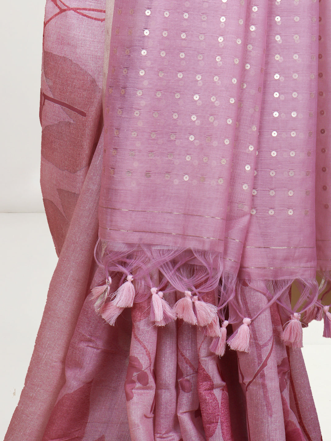 Women Light Pink Semi Tussar Saree ST278