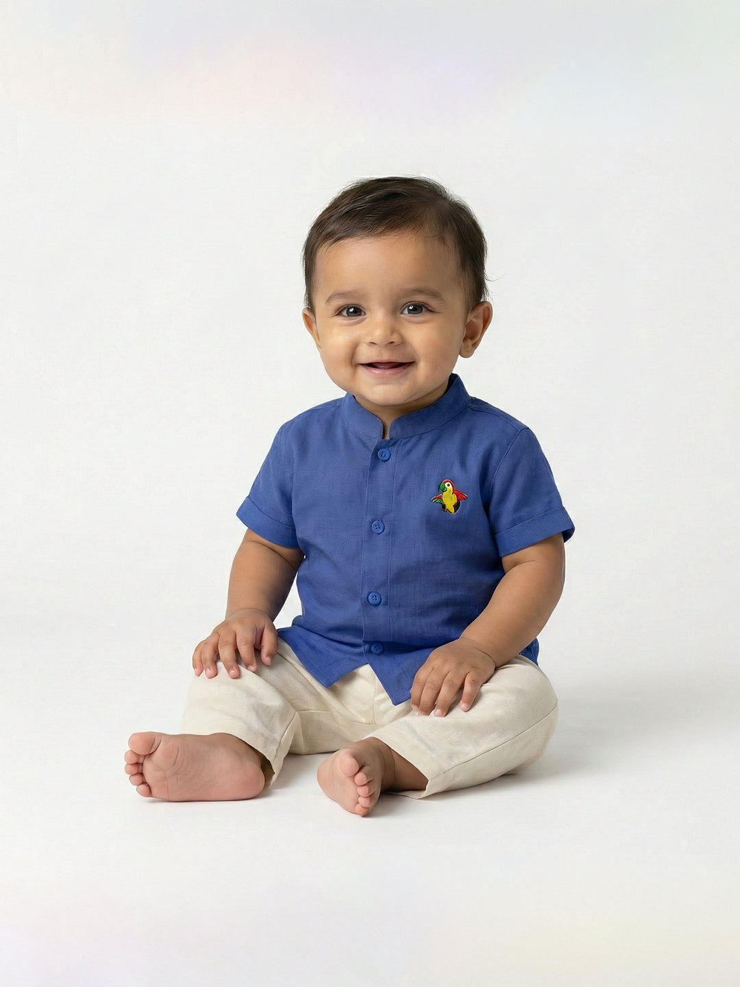 Born Baby Traditional Shirt with Dhoti and Panchakacham Set