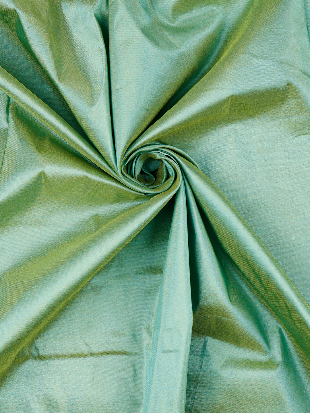Mens Plain Double Shade Green Pure Silk 10 Meter Shirt Fabric