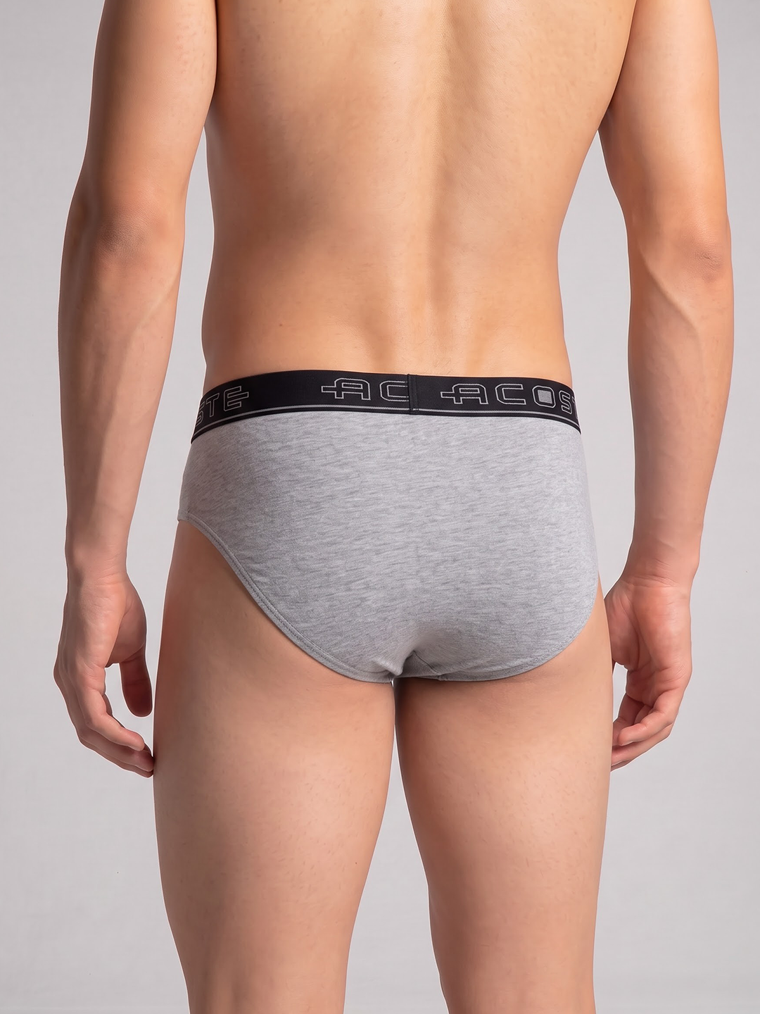 100% Cotton Assorted Colour Outer Elastic Brief Acoste 1015 (Pack of 2)
