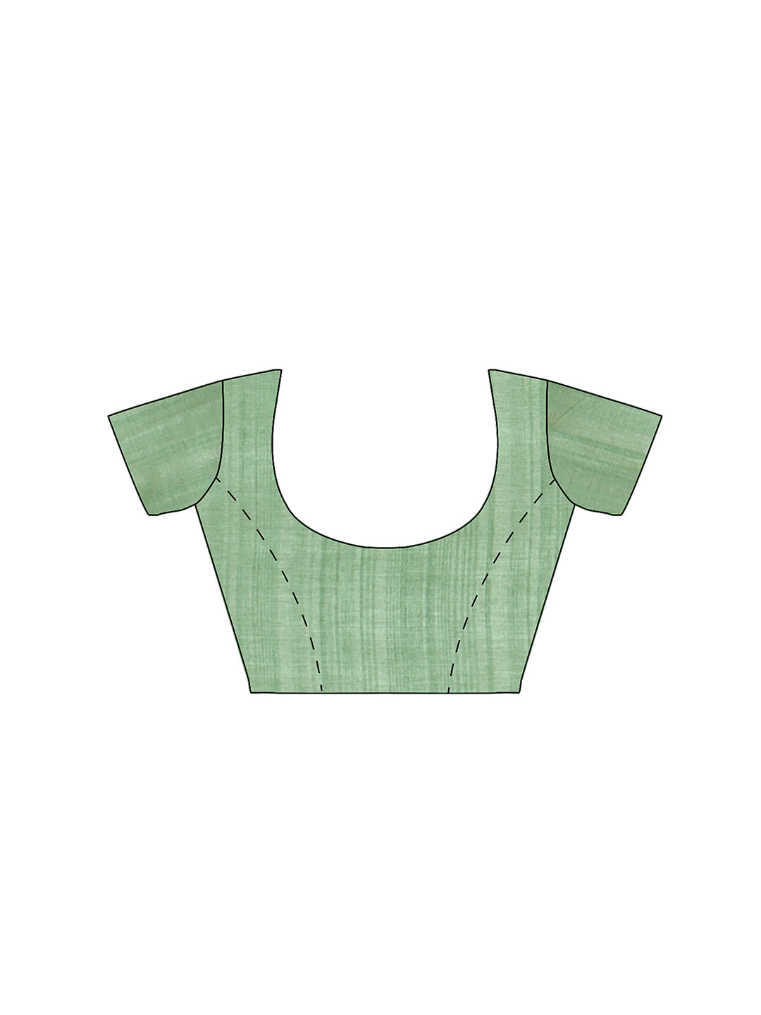 Women Green Semi Tussar Checks Saree ST273
