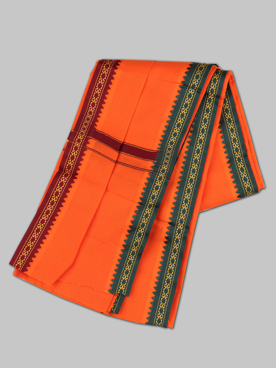 Men Angavastram Towel Orange