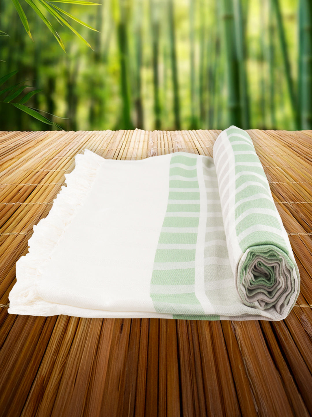 Ultra Soft Absorbent Bamboo Cotton Green Bath Towel (0.83m*1.60m) LC02