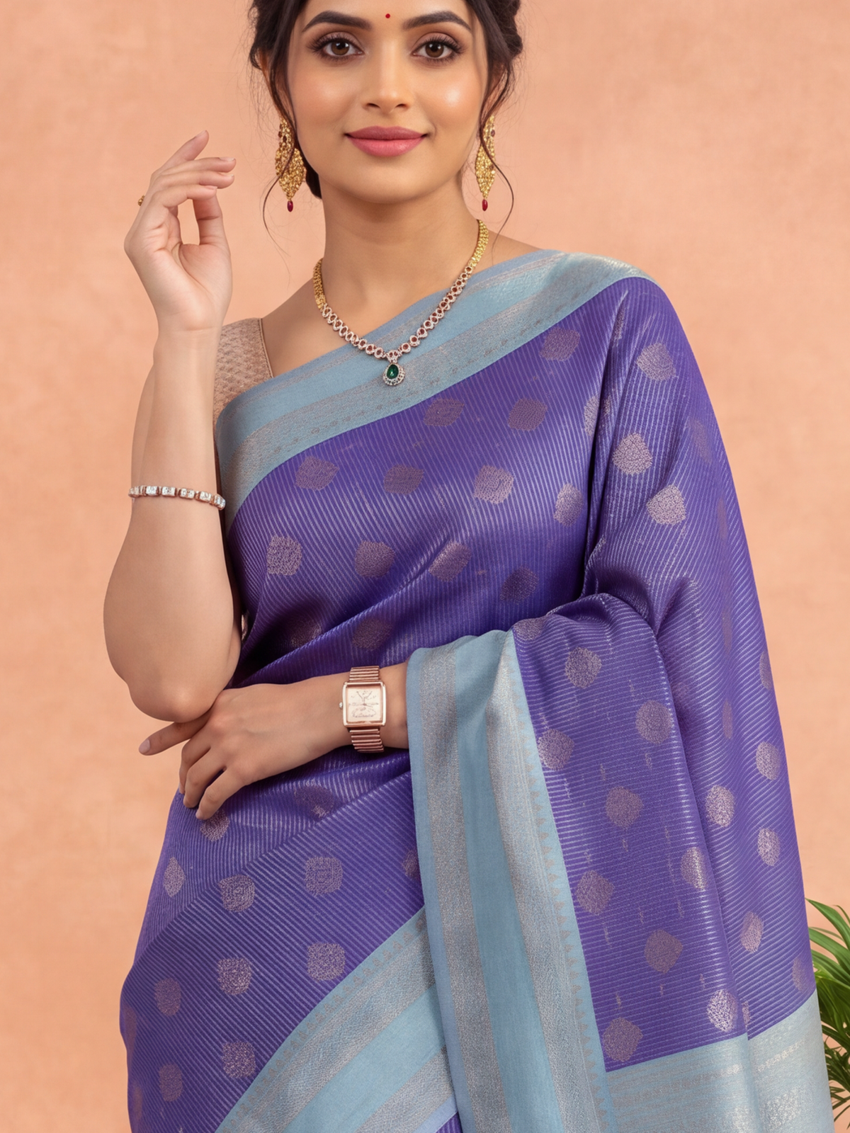 Women Art Silk Dark Blue with Sky Blue Saree ASS157