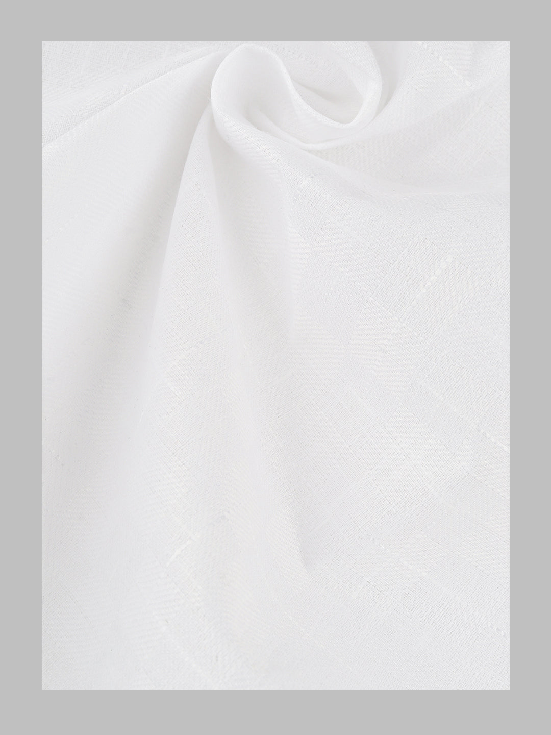 Men Cotton Blend Self Design Shirt Fabric White Classic 02