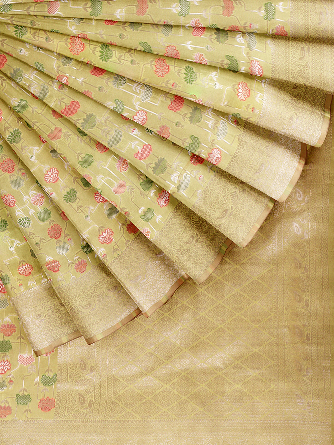 Women Yellow Art Silk Printed Saree ASS80