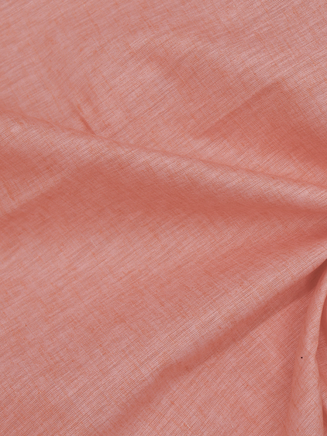 Cotton Blend Orange Kurtha Self Design Fabric Lampus