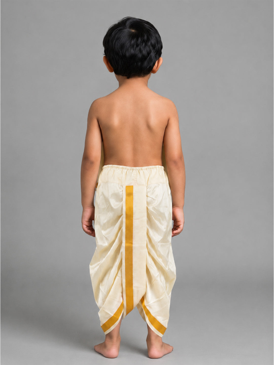 Boys Art Silk Cream Panchakacham
