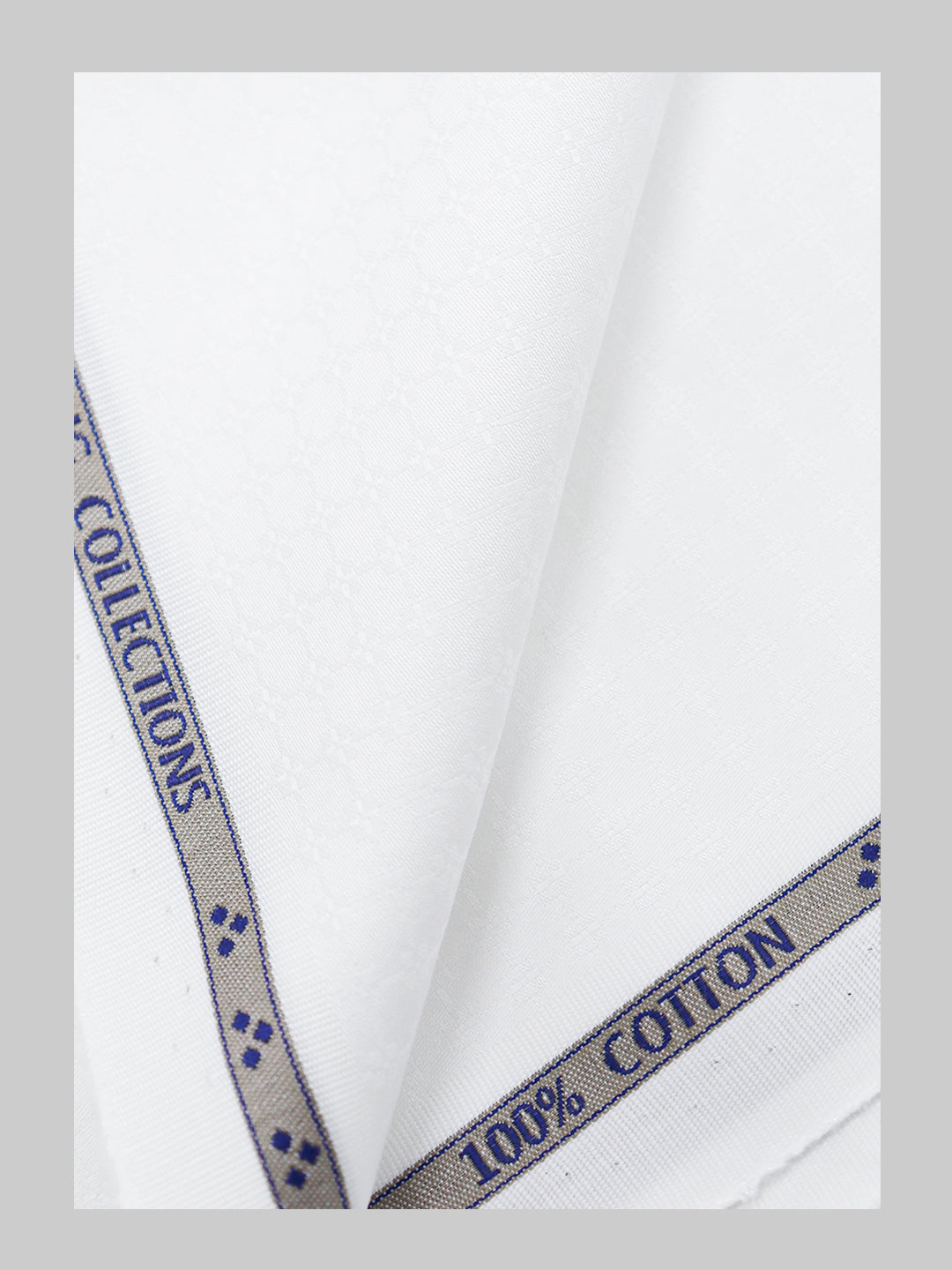 Men 100% Giza Cotton Self Design White Shirt Fabric Mosco Dobby C35