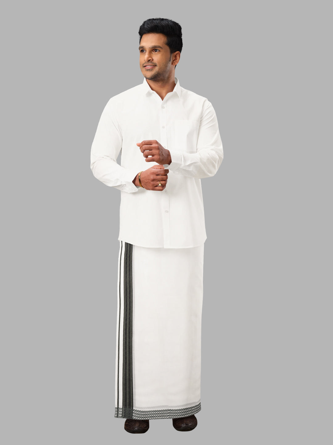 Mens Premium Cotton Double Dhoti Luxury Club LCJ05