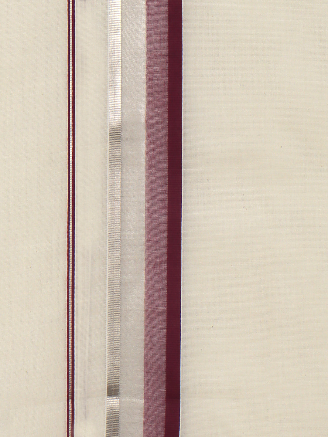 Men Kora Cotton Double Layer Dhoti with Fancy Jari Border ESJ04
