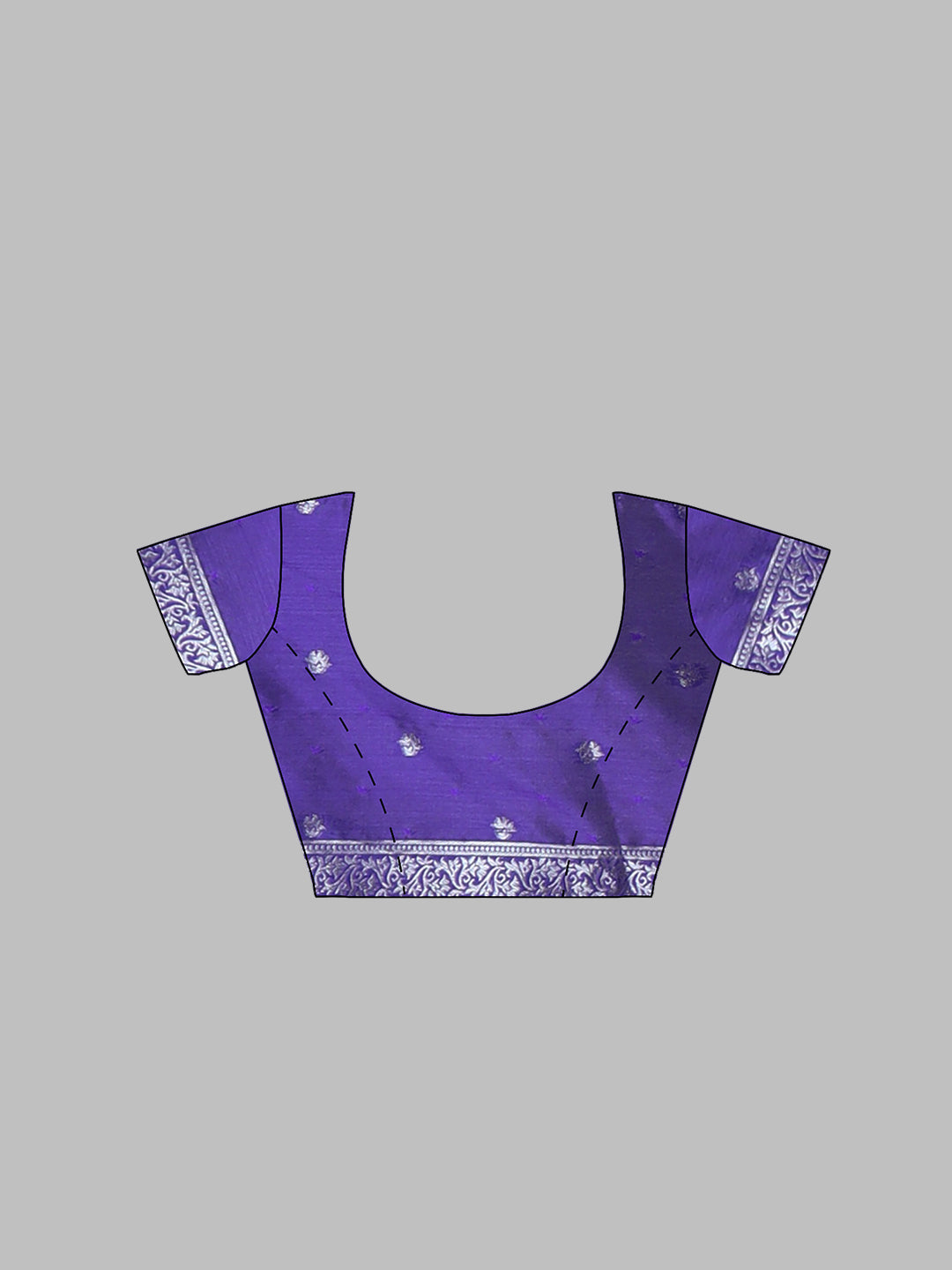 Women Violet Art Silk Printed Saree ASS89