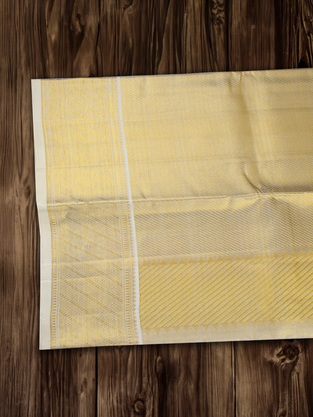 Men 100% Pure Silk Gold Rajdharbar