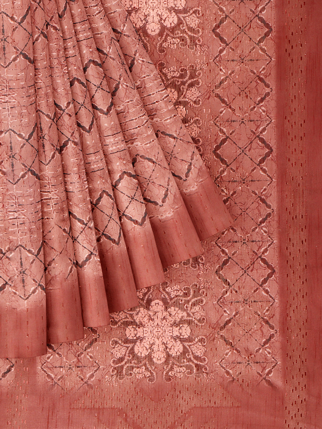 Semi Cotton Weaving Maroon colour Print Saree SCS48