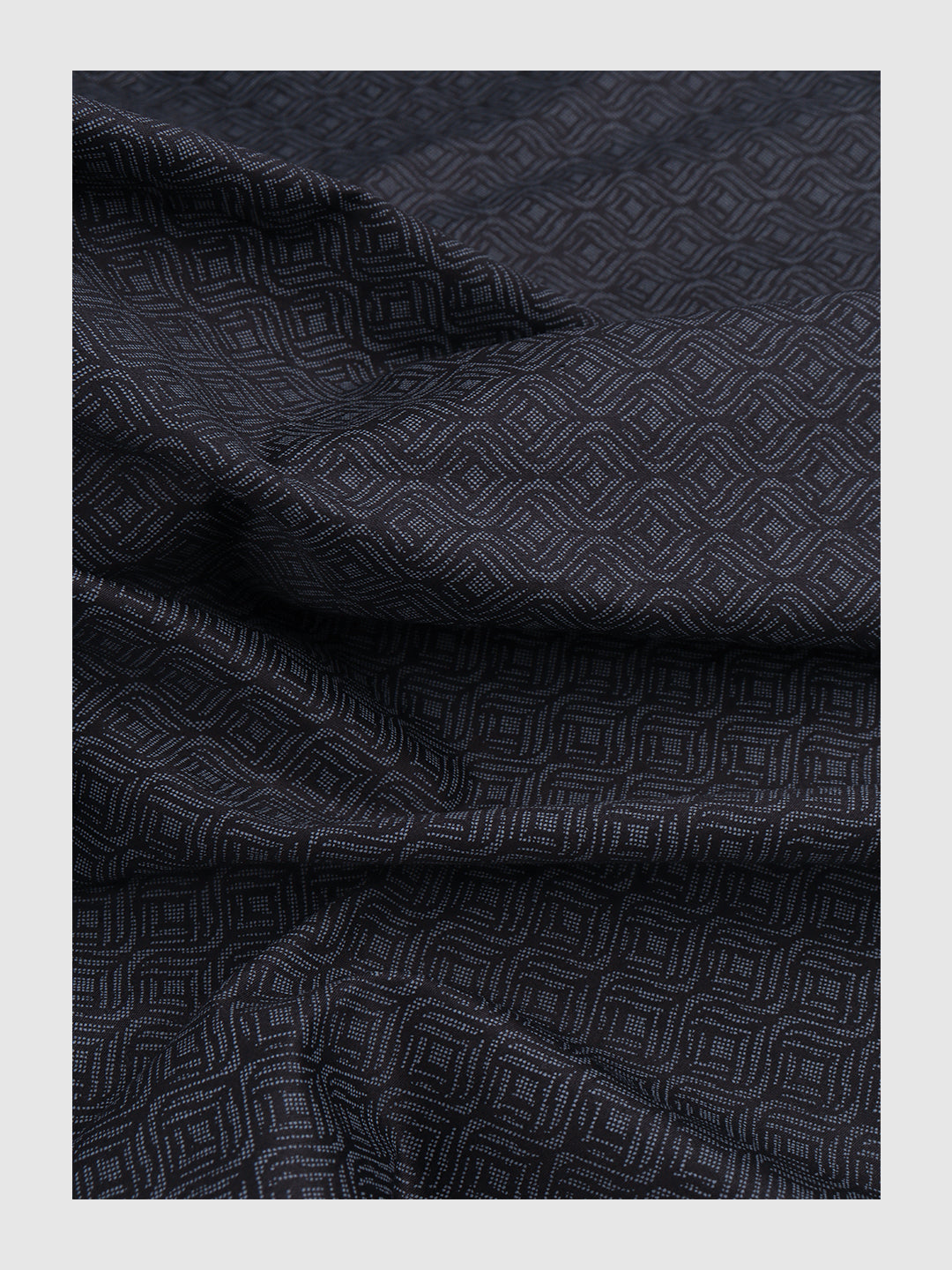 Men 100% Cotton Black Printed Shirt Fabric Oslo Print