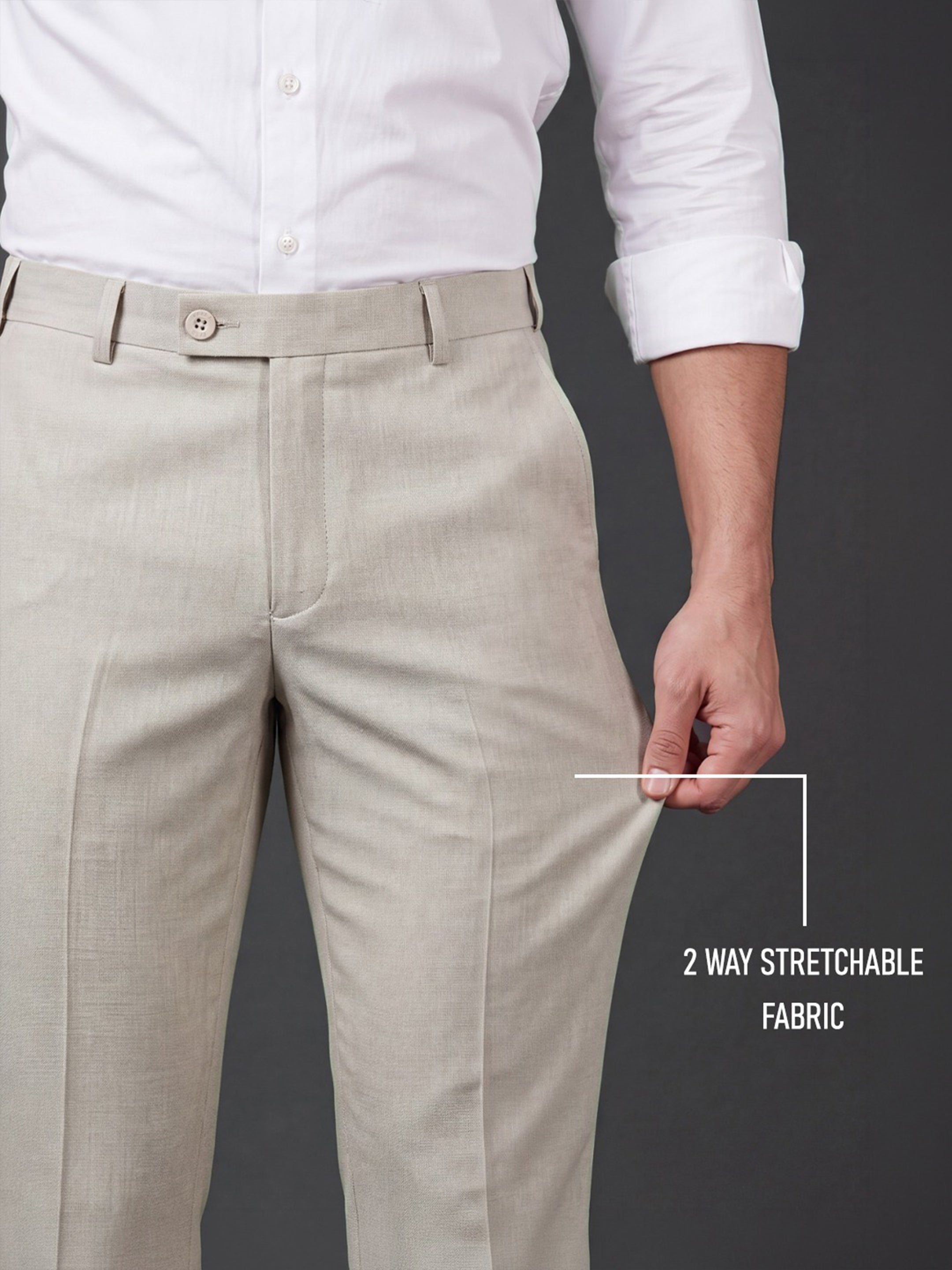 Prima Club Cotton Poly Viscose Stretchable Waistband Olive Grey Pants