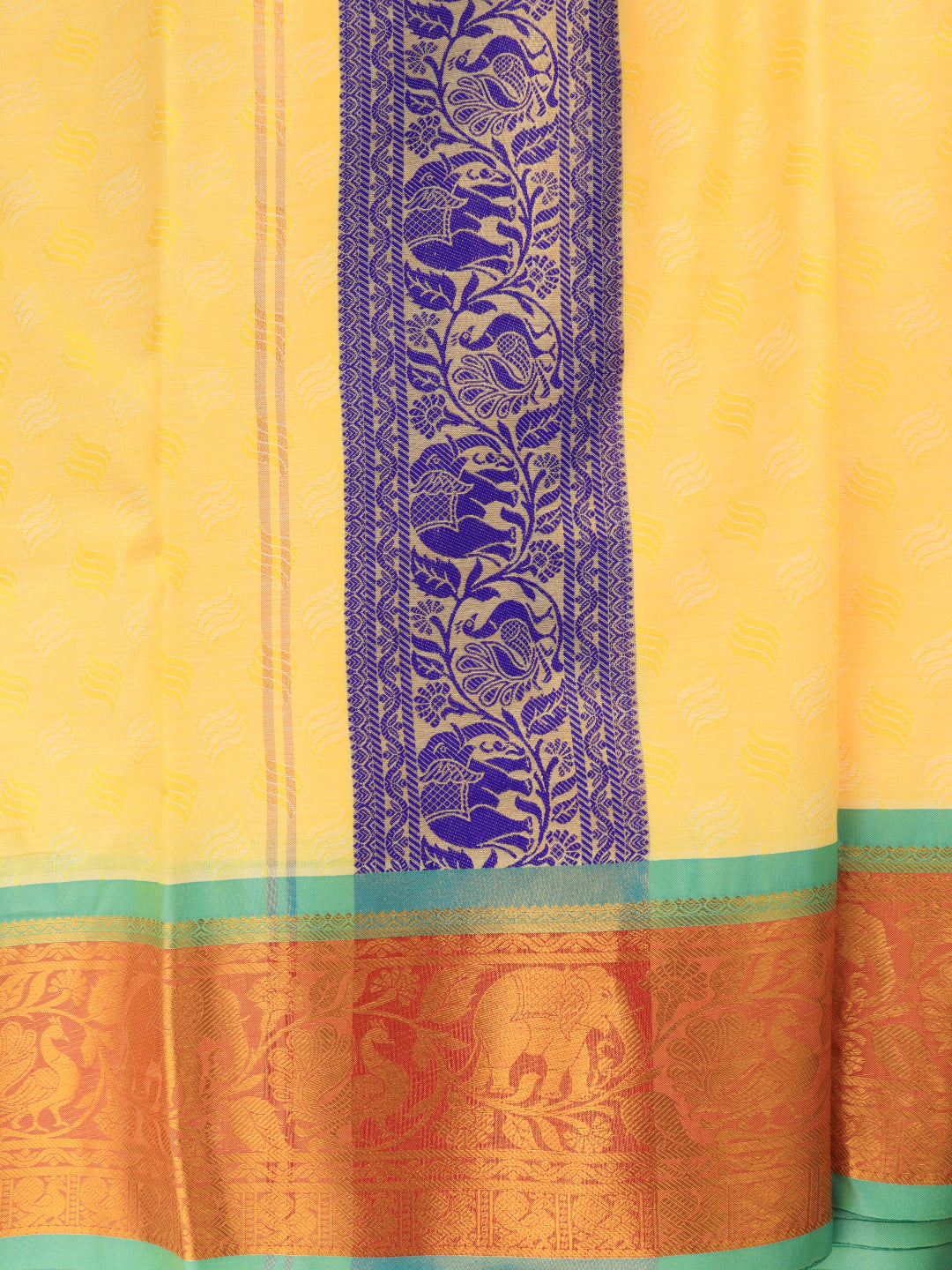 Men Art Silk Panchakacham Yellow Bheeshmar(9+5) BM03