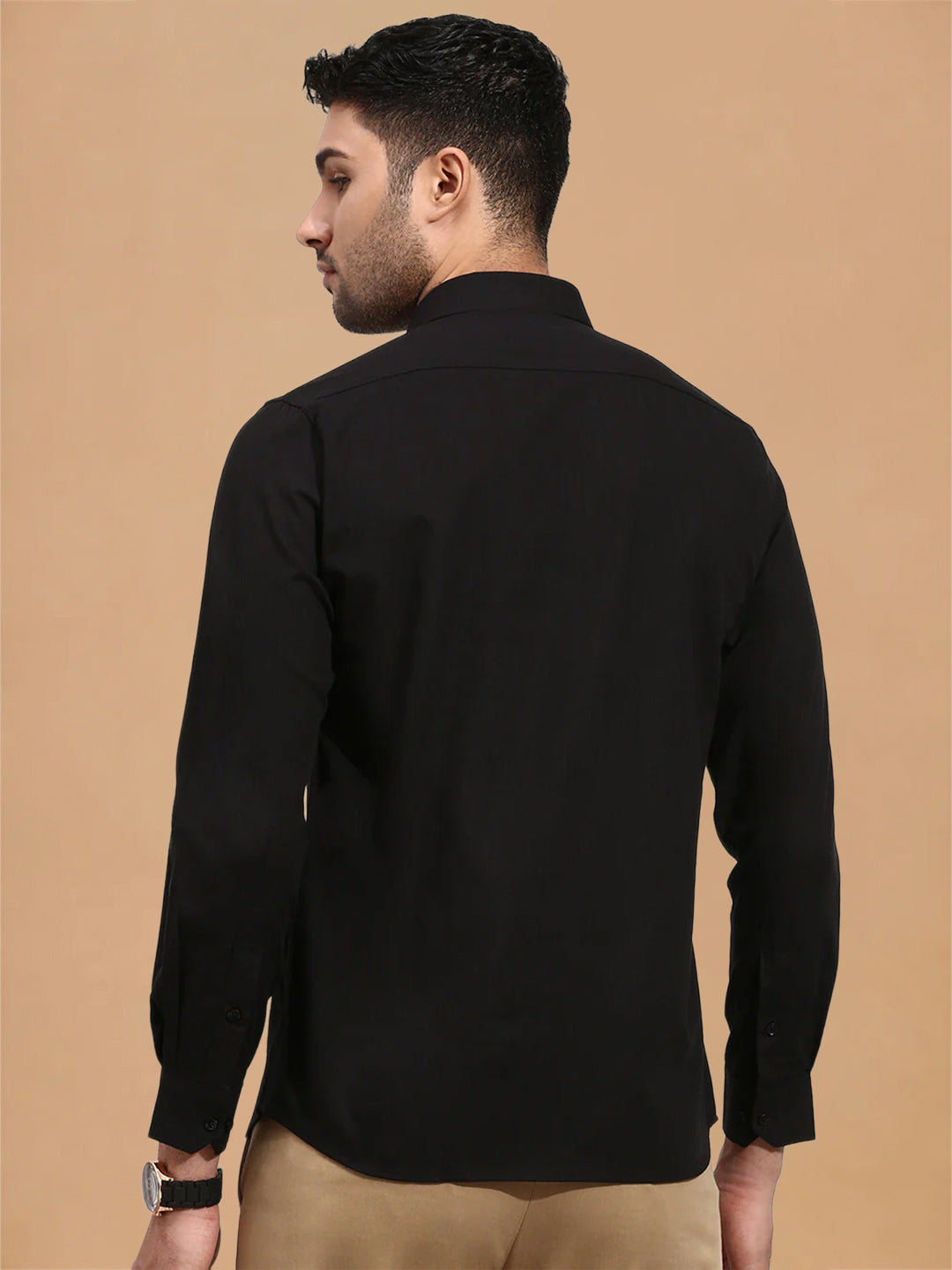 Cotton Rich Black Smart Fit Shirt MA8