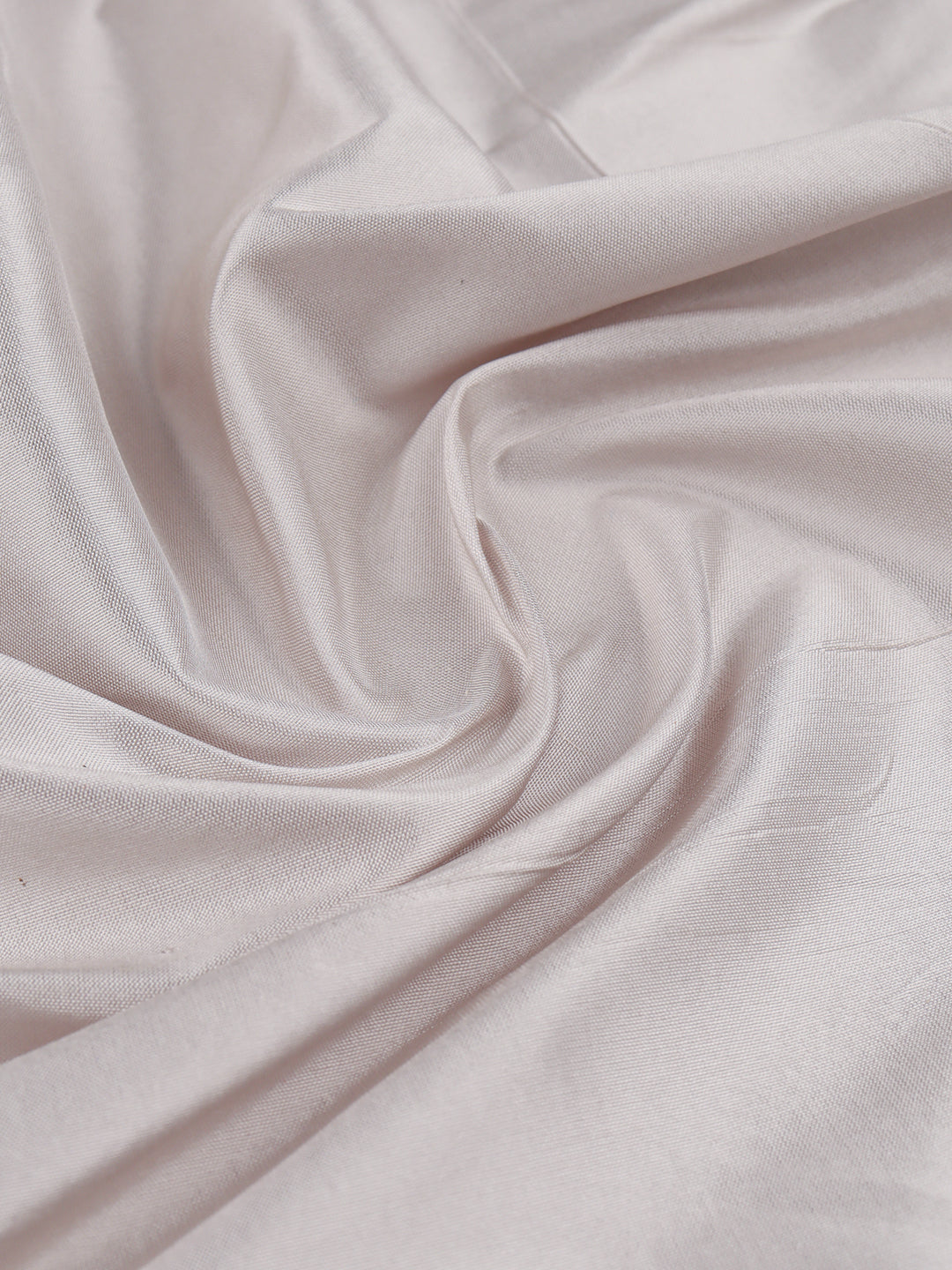 Premium Pure Silk Shirting Fabric White Sand - Slubless Dupion