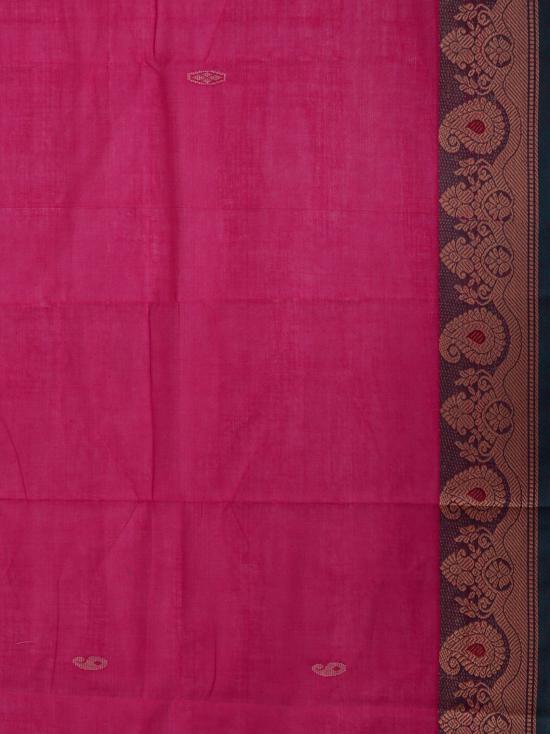 Women Chettinad Cotton Dark Pink Saree CCS07