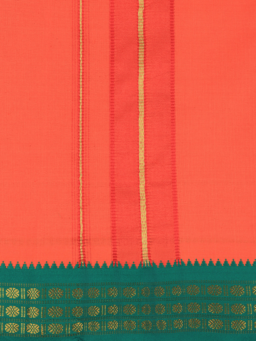 Men Panchakacham with Angavasthram Dheeksha Orange (9+5)