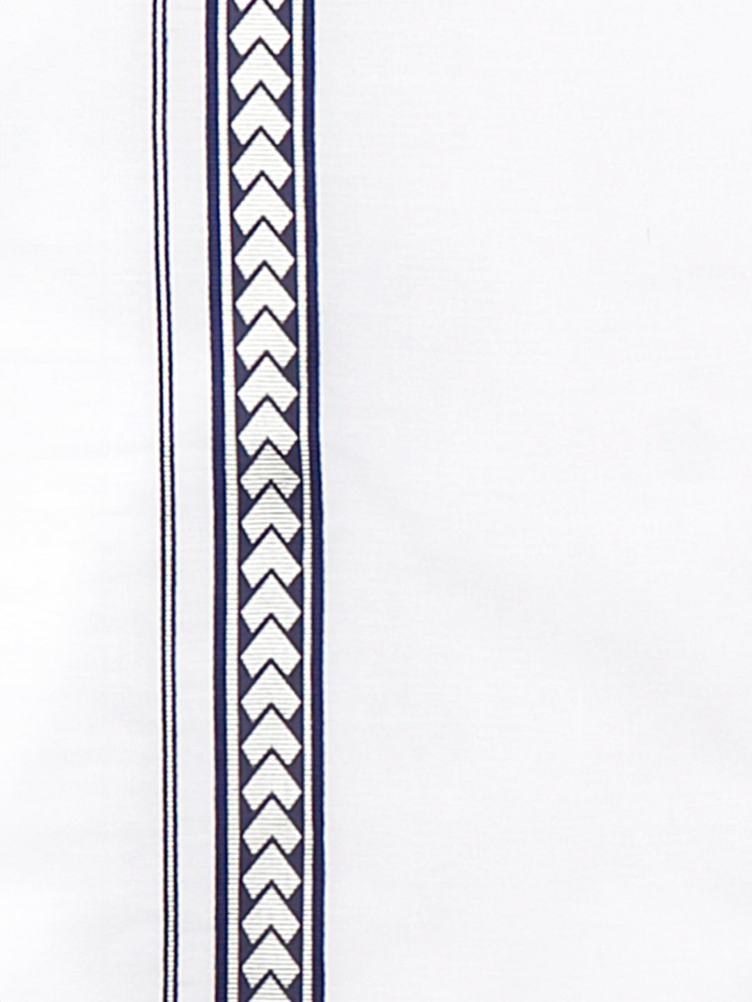 Men Blue Fancy Jari Border Single Dhoti