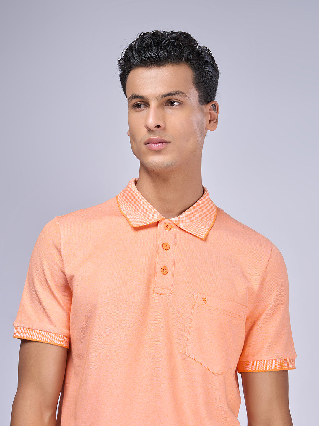 Men Cotton Rich Smart Fit Expert Polo T-Shirt Orange EP35